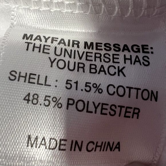 Mayfair Womens OS Plain White Crewneck Sweatshirt New Flawed - Picture 5 of 9